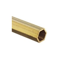 BRASS HEXAGON TUBE 4.76mm x .355mm X 305mm (3/16" x .014" x 12")
