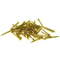Brass nails 0.7 x 8mm (0.028 x 5/16") - 200 per pack