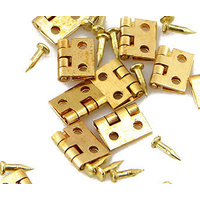 Micro Hinge Brass Gold 20 Pc/pkt with Tacks