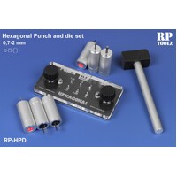 Hexagonal Punch and Die Set (6 different hexagonal punch tool from 0.7 mm up to 2 mm)