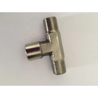 1/8" BSP 3 Way Airbrush T Adapter