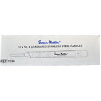 Scalpel Blade Handle SS Swann Morton #4 Box (10 Pack)