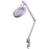 LED Desk Mount Magnifier 5 Diopter (225% Larger Magnification)