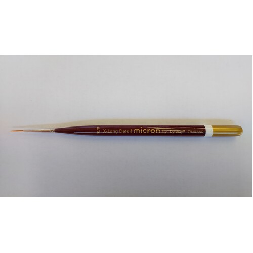 MICRON MINI SYNTHETIC BRUSH X-LONG DETAIL #10/0