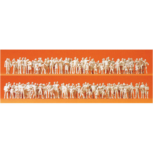 Preiser Unpainted Passers By (Pack of 130) HO
