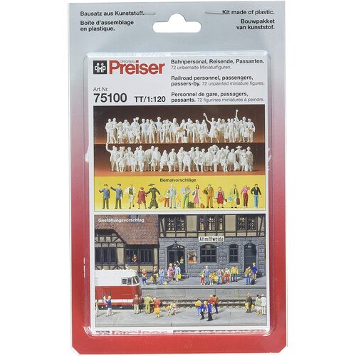 72 Unpainted Figures 1:120 Preiser