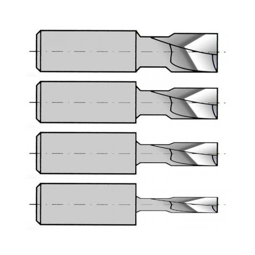 'HSS' Milling CUTTERS - 4-PCE SET (2, 3, 4, 5mm Dia.)