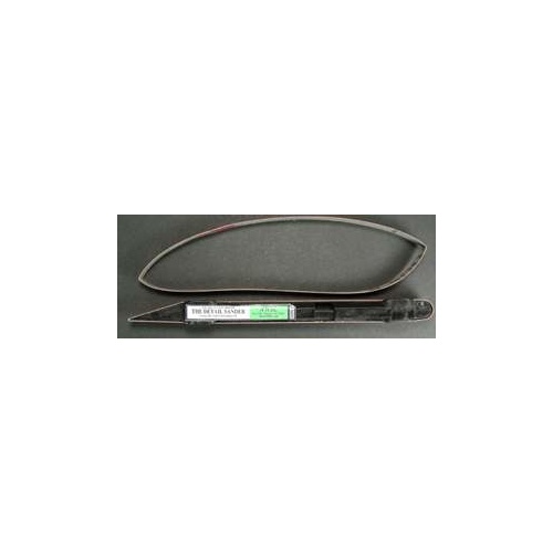 Black DETAIL SANDER Stick w/500 Grit Belt 6.35mm x 150mm