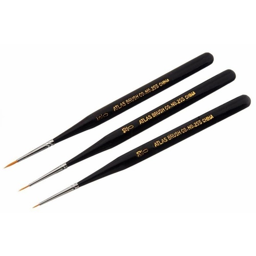 Taklon Detail Paint Brushes 3pc