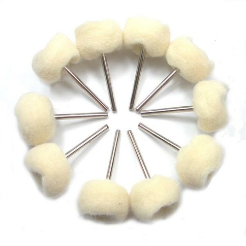 Polishing & Buffing Wheel White Soft Wool 25mm - 10pc
