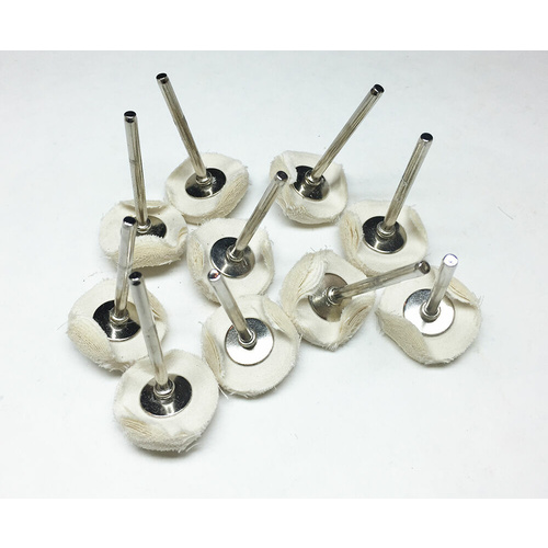 Polishing & Buffing Wheel White Muslin Cloth 25mm -10pc