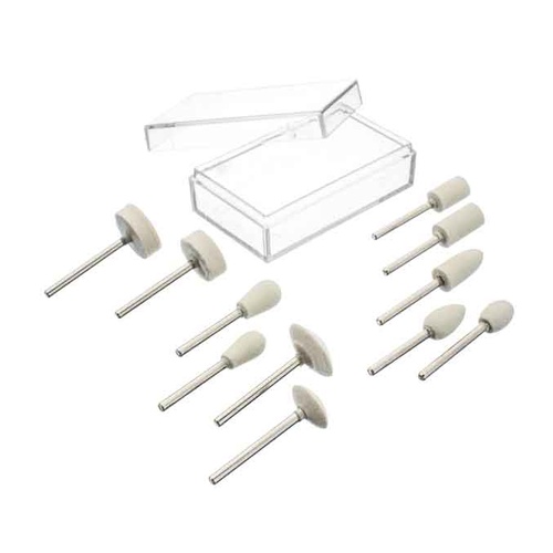 Hard Felt Mounted Bullet Polishing Point Assorted 11pc