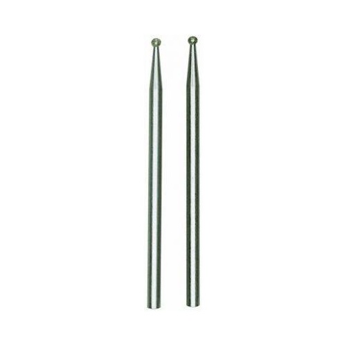 Diamond coated Grinding bit. Ball shape. 1.0mm, 2 pcs
