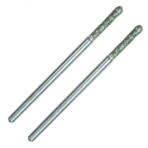 Ball-shaped diamond coated drill bits for glass and stone 2.2mm 2pc
