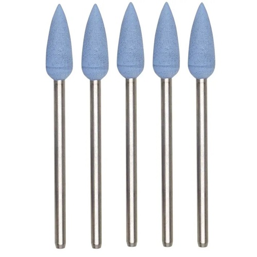 Silicon Carbide Polishing Bit. Bullet shape. 5x15mm, 5 pcs