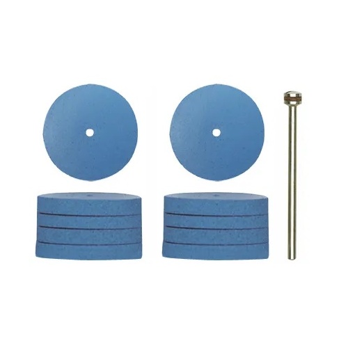 Silicon Carbide Polishing Bit. 22mm Wheel,10 Pcs with Arbor