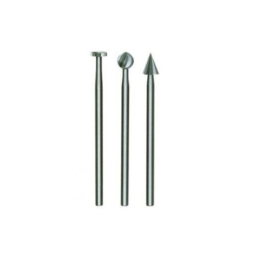 Milling bit set, tungsten vanadium HSS, large, 3 pcs