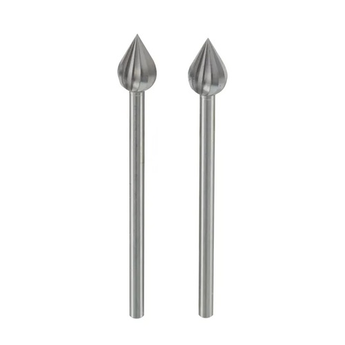 Milling bit, tungsten vanadium HSS, 6mm flame, 2 pcs