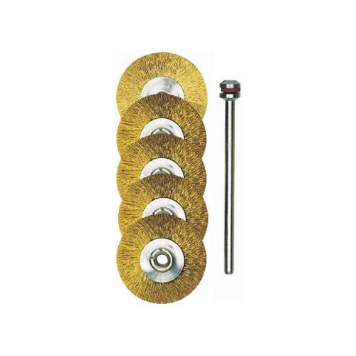 '22mm Brass Wheel' CLEANING BRUSH - Pkt of 5