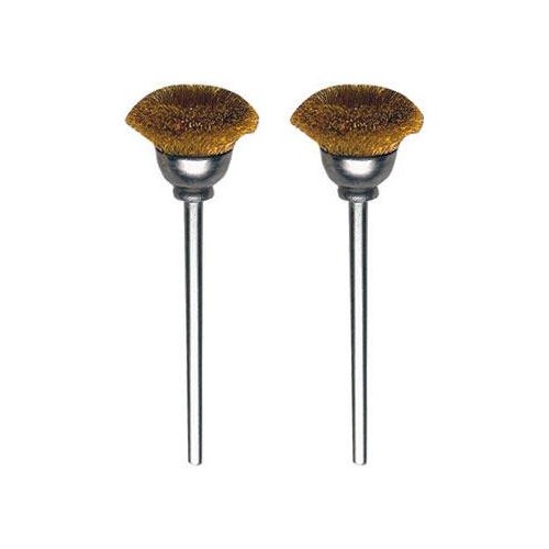Brush bit, brass, cup, 13mm, 2 pcs