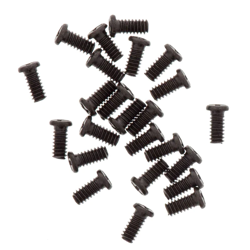 2.0 x 8mm x 0.4 Panhead Screw, Black (100/pkg)