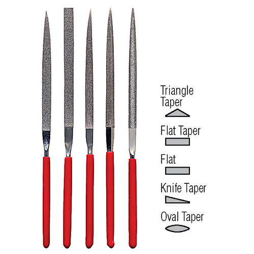 Flat Shape Diamond Needle File Set