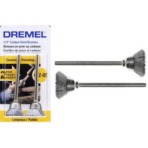 Dremel 442-02 - 2pc Carbon Steel CUP Brush 13mm