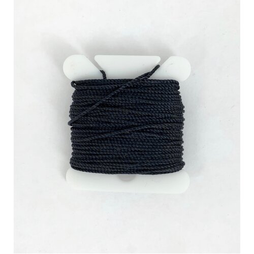 .7mm x 9.14m Black Rigging Bead Cord Nylon