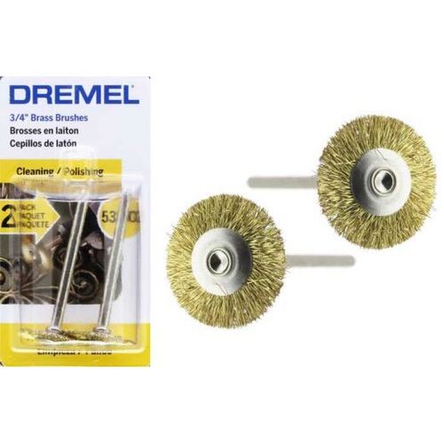 Dremel 535-02 - 2pc Brass WHEEL Brushes
