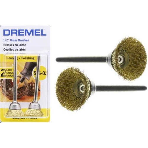 Dremel 536-02 - 2pc Brass CUP Brushes