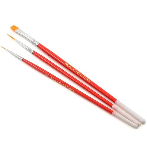 Taklon 3 piece Paint Brush Set 10/0-0-1