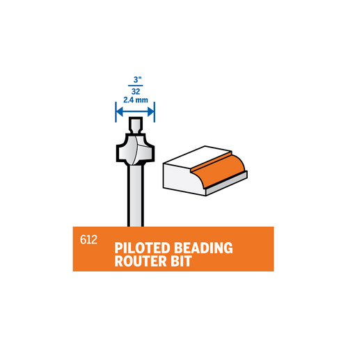 Dremel Piloted Beading Router #612