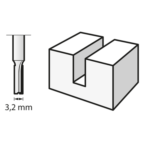 Dremel 3.2mm Straight Router #650