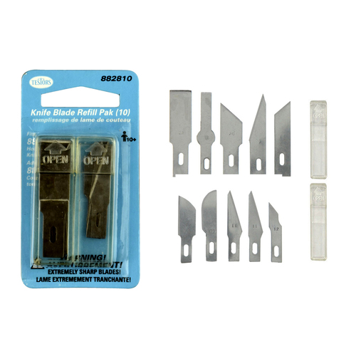 Testors Assorted Hobby Knife Blades - 10pc