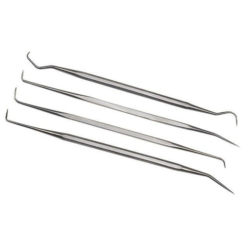 4pc Double Ended Round Knurled Pick Set
