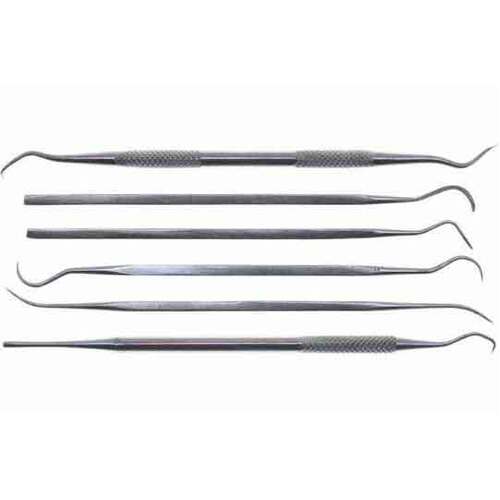 Dental Type Pick Set- Stainless Steel - 6 pc