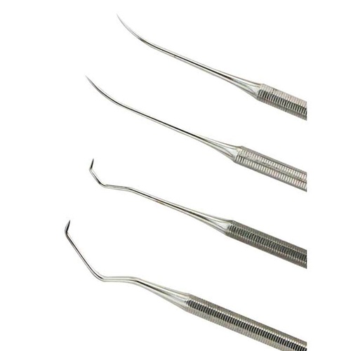 Dental Type Pick Set - Stainless Steel - 4pc 
