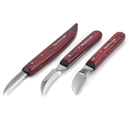 3-Piece Roughing Whittling and Chip Wood Carving Knife Set