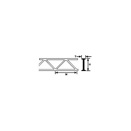 90654 (OWTS-12 / pack of 2) 3/8 STYRENE WARREN OPEN WEB TRUSS