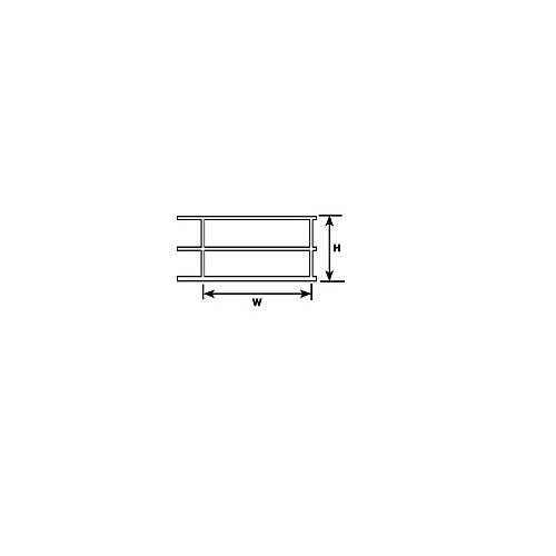 90682 (HRS-4 / pack of 2) HO (1:100) STYRENE HAND RAIL