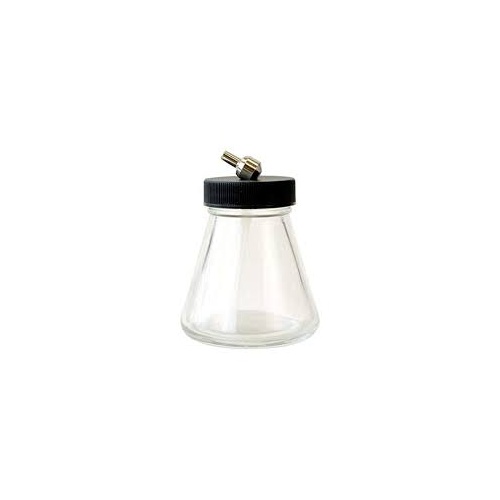 Glass 3oz/90ml Airbrush Jar Single-Action Siphon