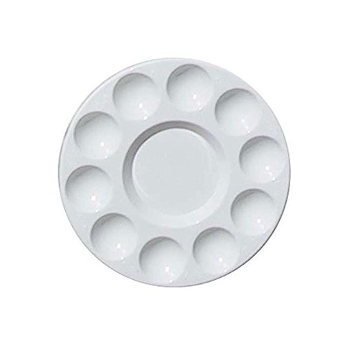 Paint Palette Plastic - 10 Round Wells 