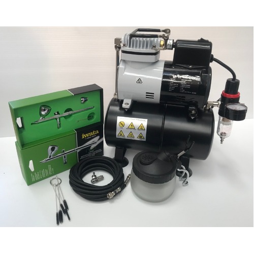 Airbrush & Compressor Kit - Iwata Neo Start-up