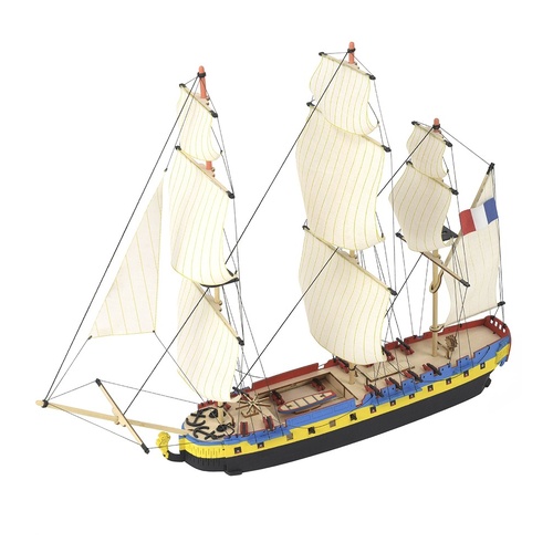 Hermione La Fayette Easy Kit. Wooden Model Ship with Paints