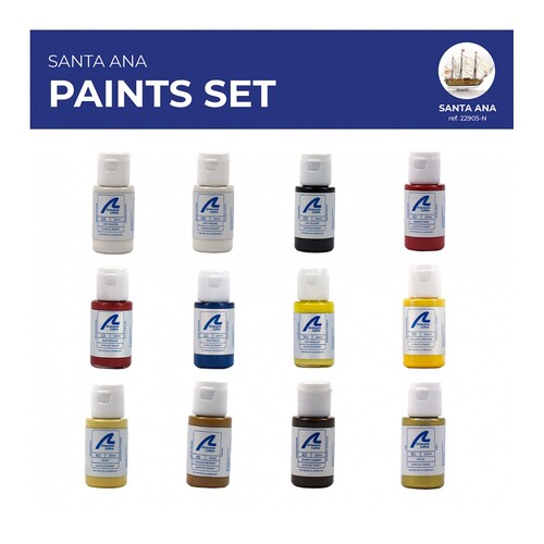 Paints Set for Ship Model: Vessel in Line Santa Ana