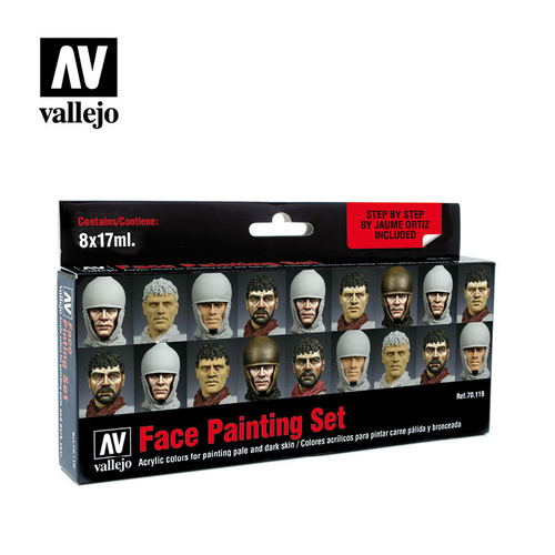 Vallejo 70119 Model Colour - Faces Painting Set 8pc