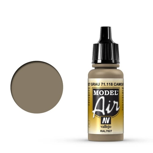 Vallejo Model Air - Grey RAL7027 - 18ml Acrylic Airbrush Paint