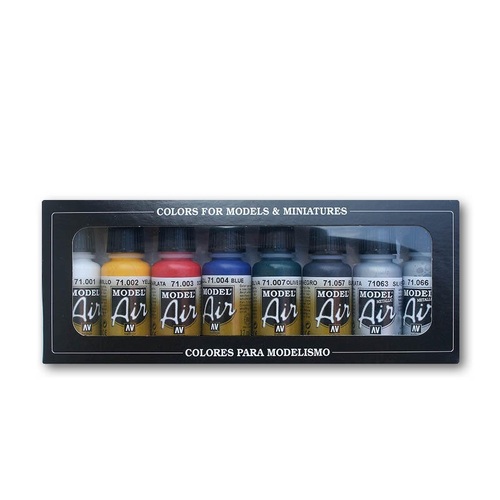 Vallejo 71174 Model Air Basics 8 Colours Acrylic Airbrush Paint Set