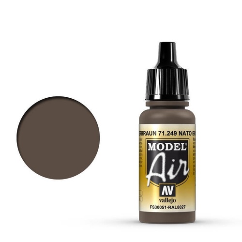 Vallejo Model Air - NATO Brown - 18ml Acrylic Airbrush Paint