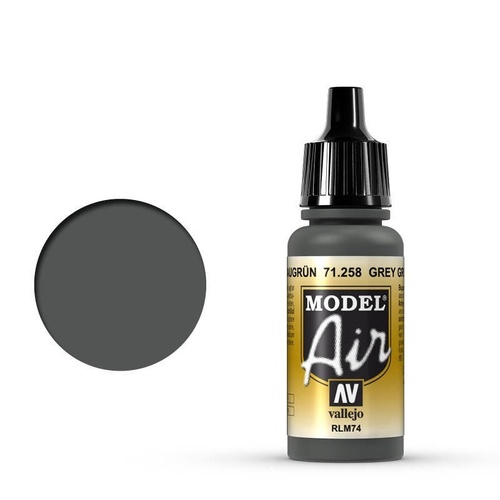Vallejo Model Air - Grey Green RLM74 - 18ml Acrylic Airbrush Paint
